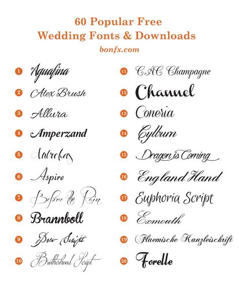 60 Popular Free Wedding Fonts | BonFX | Wedding invitation fonts ...