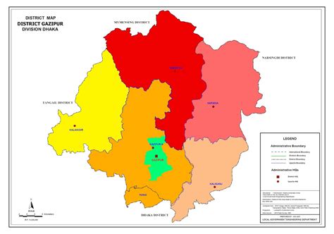 Gazipur District: Map Gazipur District