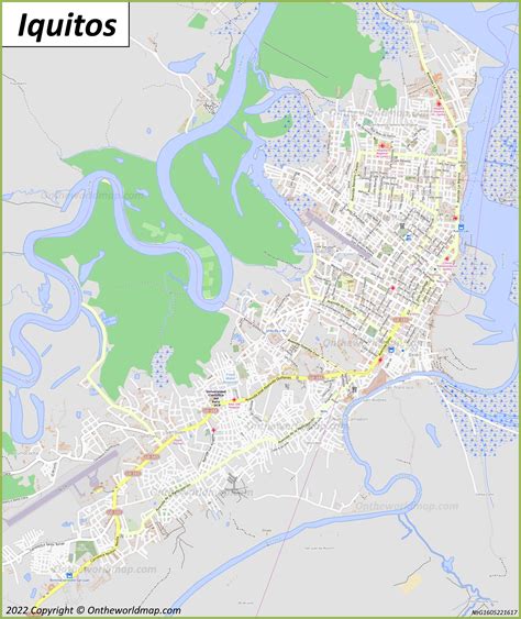 Iquitos Map | Peru | Detailed Maps of Iquitos (San Pablo de Nueva Napeanos)