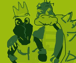 King K. Rool and Bowser team up. - Drawception