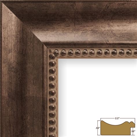 Craig Frames Inc Impressions Beaded Bronze Solid Wood Picture Frame (9671)