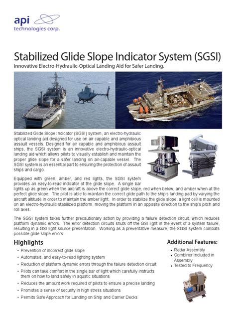 Stabilized Glide Slope Indicator Datasheet | PDF | Ships | Manufactured ...