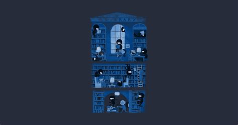 Silence in the library - Cute - T-Shirt | TeePublic