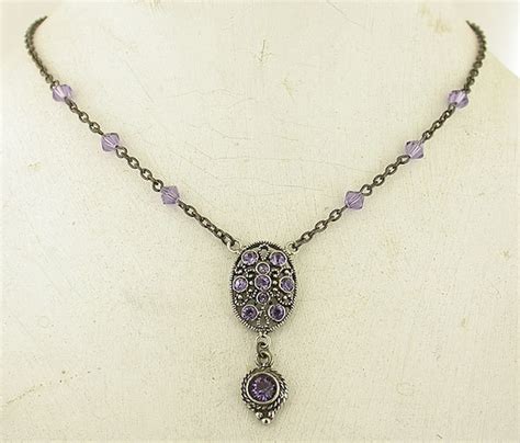 Items similar to Tanzanite Vintage Look Necklace Set 01 on Etsy