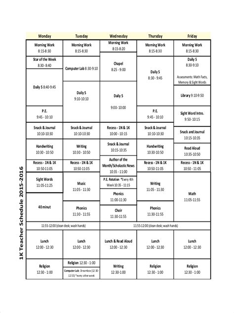 Conference Schedule Template