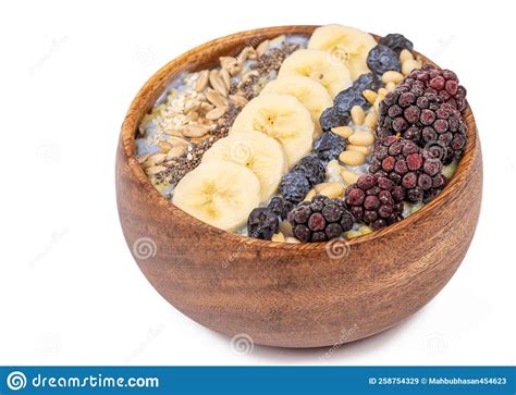 Diet and Healthy Food, Cereal with Seeds, Pine Nuts, Blackberries ...