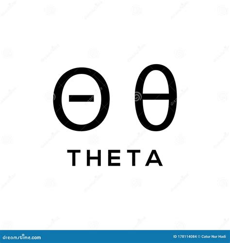 Theta Greek Alphabet Design Trendy Cartoon Vector | CartoonDealer.com ...