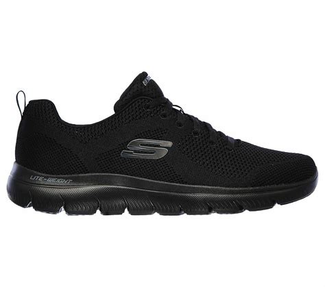 Skechers Men's Memory Foam Black Shoes Mesh Sport Athletic Comfort ...