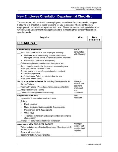 New Employee Orientation Checklist - 12+ Examples, Format, How to Make, Pdf