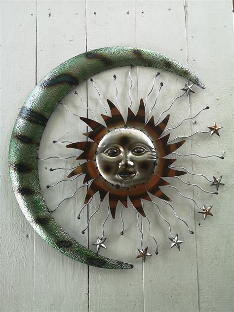 Sun and Moon Decor, Sun and Moon Wall Art, Metal Wall Art, Patio Decor ...