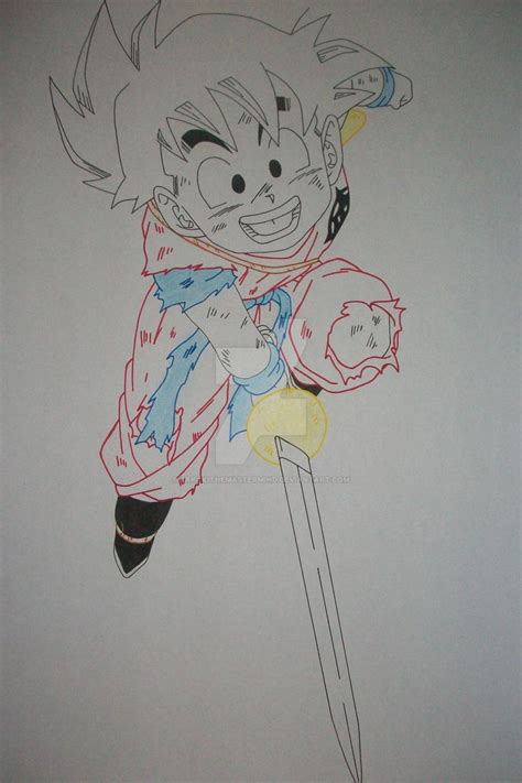 ''Got you!'' Kid Gohan (with sword) by SakakiTheMastermind on DeviantArt