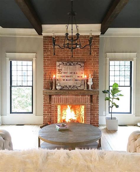 20+ Rustic Brick Fireplace Ideas