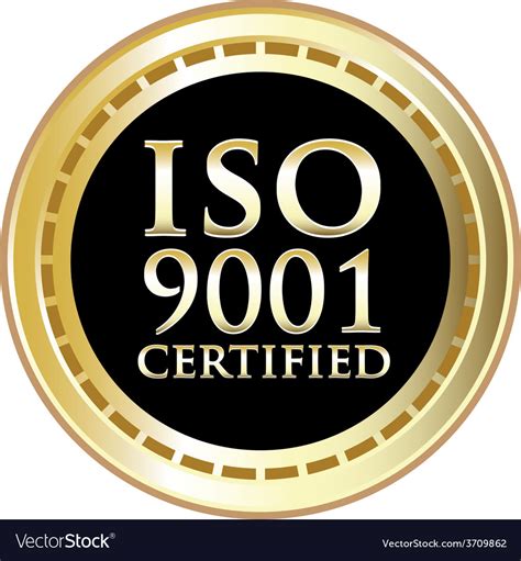 ISO 9001 Royalty Free Vector Image - VectorStock