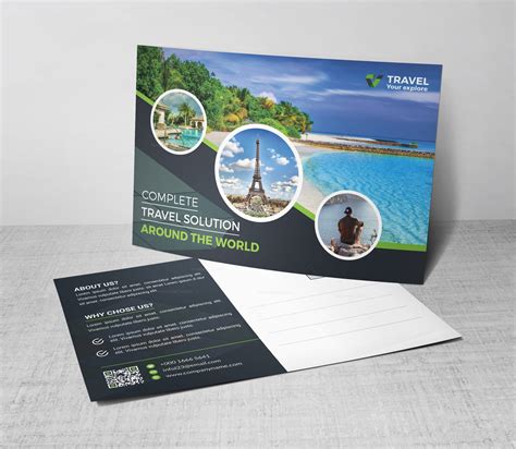 EPS Travel Postcard Design Template ~ Graphic Prime | Graphic Design ...