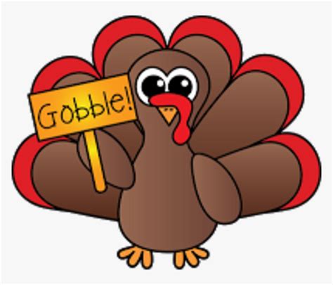 Draw A Cute Turkey , Png Download - Clip Art Turkey Gobble, Transparent ...