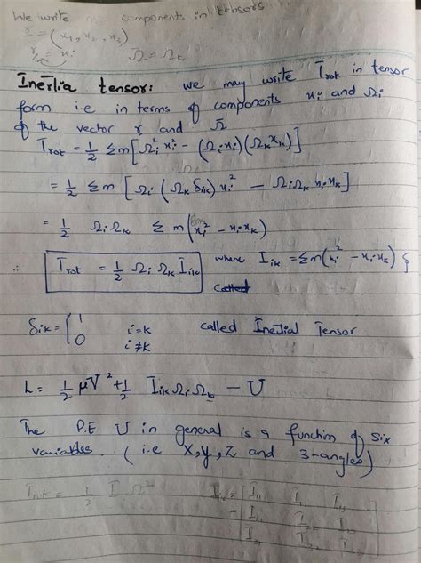 SOLUTION: Inertia tensor (explanation and derivation) - Studypool