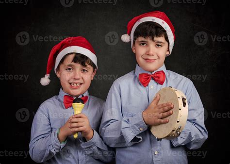 children singing Christmas carols in Christmas 6151430 Stock Photo at ...