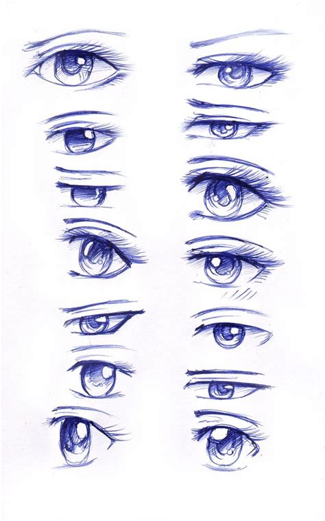 Anime Eye Practice by Tajii-chan on deviantART | Anime eye drawing ...