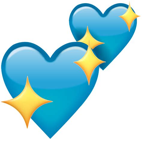 Blue Heart Emoji Transparent Background