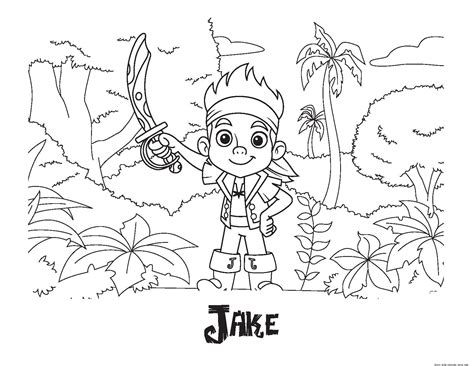 printable coloring pages of jake and the neverland piratesFree ...