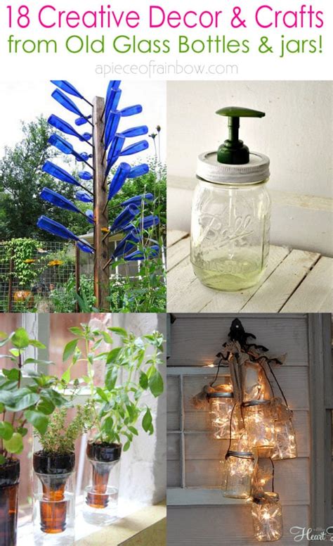 18 Creative DIY Glass Bottle Decor & Craft Ideas | A Piece Of Rainbow