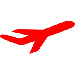 Red airplane 6 icon - Free red airplane icons