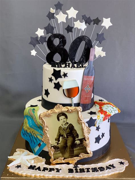 80th Birthday cake — Skazka Cakes