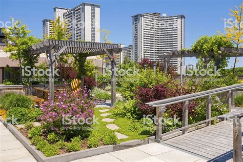 roof garden on top of apartment building stock photo TFVZFEW – Decorifusta