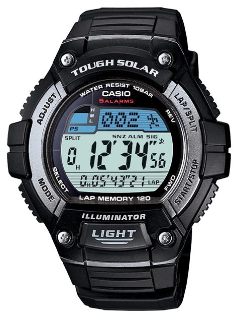 Casio Men's Solar-Powered Digital Sport Watch Black Resin WS220-1A ...