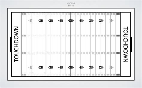 Line of american football field. Vector illustration. 1840666 Vector ...