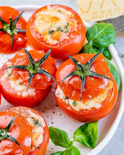 Parmesan Baked Stuffed Tomatoes - Healthy Fitness Meals