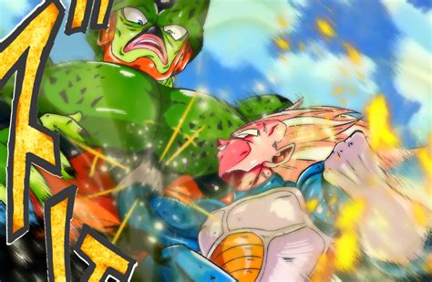 Vegeta vs Cell by KiokenDragon on DeviantArt