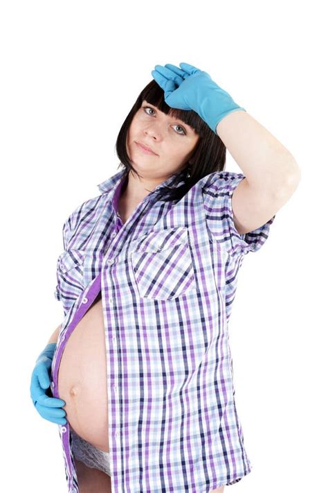 Tired pregnant woman stock image. Image of isolated, people - 21299383