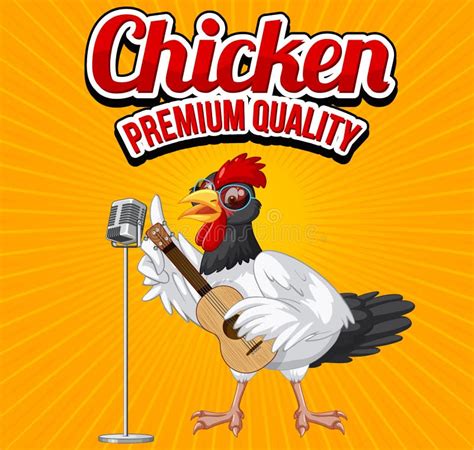 Chicken Premium Quality Banner with Chicken Cartoon Character Stock ...