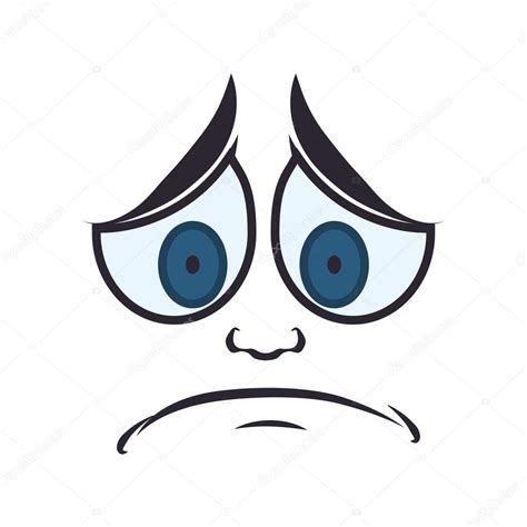 Face sad eyes expression cartoon icon. Vector graphic Stock Vector by ...