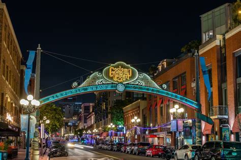 The Gaslamp Quarter in San Diego Editorial Stock Image - Image of ...