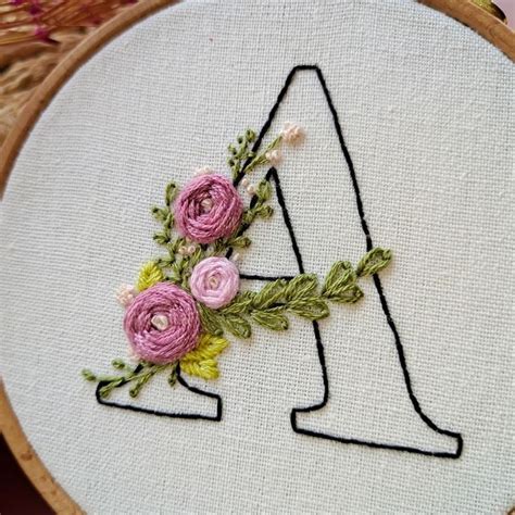 Letter A Embroidery Pattern, PDF Embroidery Pattern. Digital Instant ...