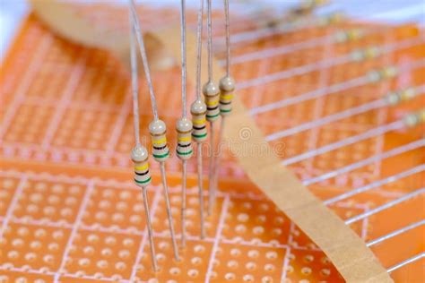 Resistors on Circuit Board of the Electronic Stock Image - Image of ...