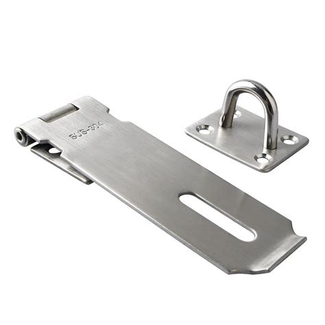 Alise MS9-5B Padlock Hasp Door Clasp Gate Lock SUS 304 Stainless Steel ...