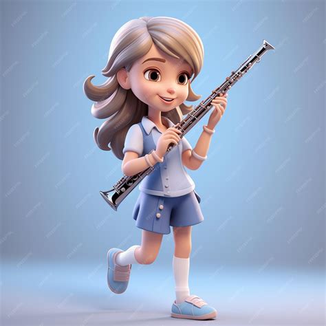 Cartoon clarinet3D | Premium AI-generated image