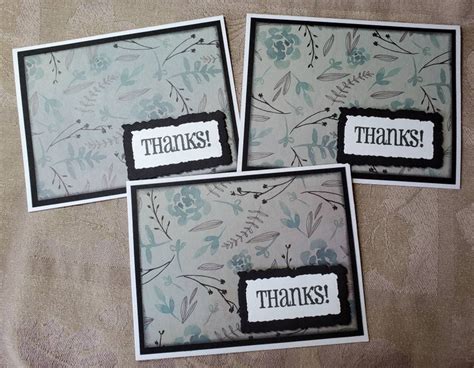 Thank You Cards, Handmade, Set of 3 - Etsy