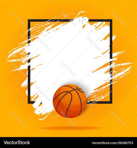 Basketball sport ball flyer or poster background Vector Image