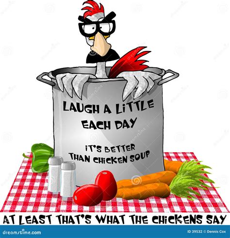 That Chicken Soup Tastes Funny... Stock Illustration - Illustration of ...