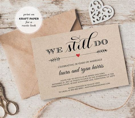 Vow Renewal Invitation Template We Still Do Instant - Etsy | Vow ...