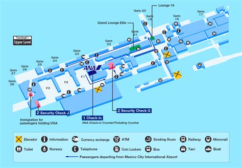 Mexico City Airport Map | Color 2018