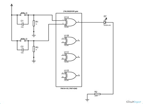 Xor Gate Simple Circuit Diagram Maker - Wiring View and Schematics Diagram