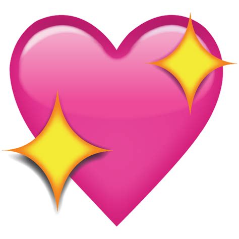 Download Sparkling Pink Heart Emoji Icon | Emoji Island