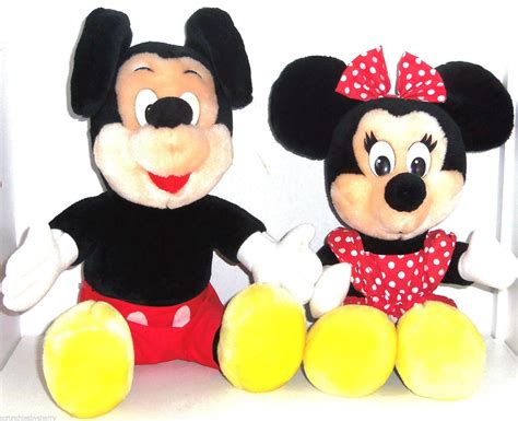 Mickey Minnie Mouse Plush Toy Disneyland Disney World Vintage 1990's ...