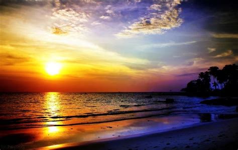 Contoh Gambar Pemandangan Alam Pantai Parangtritis Sunset - IMAGESEE