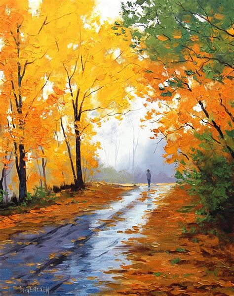 Fall Leaves painting by artsaus on DeviantArt